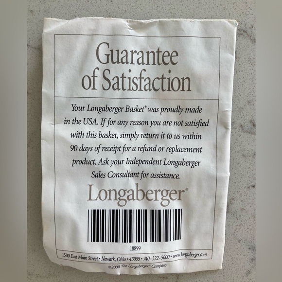 LONGABERGER Basket Morning Glory Handwoven 2000 May Series Fabric Liner Plastic - Picture 16 of 16